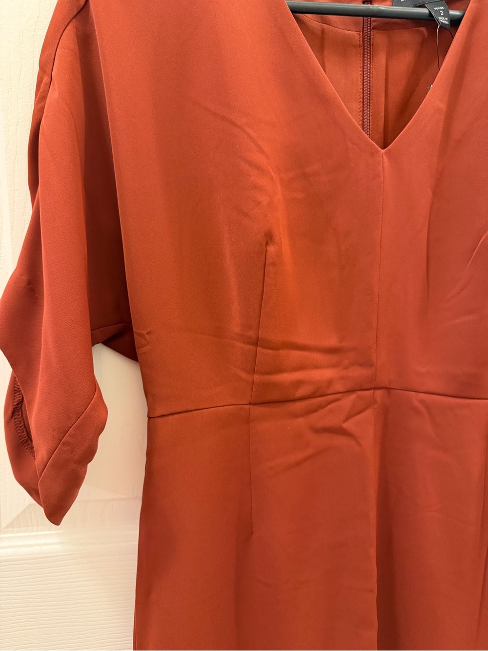 Banana Republic Rust V-Neck Midi Dress - Picture 3 of 6
